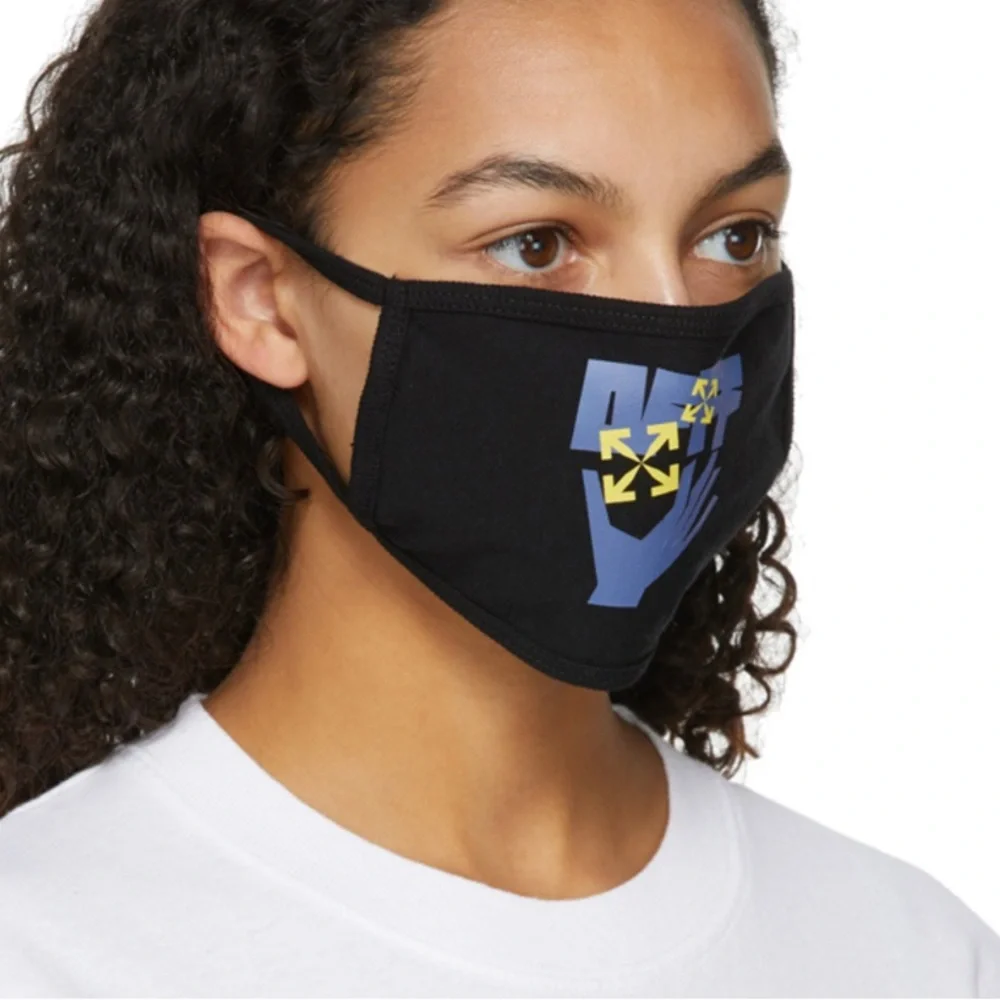 Off White Black Hand and Arrows Face Mask